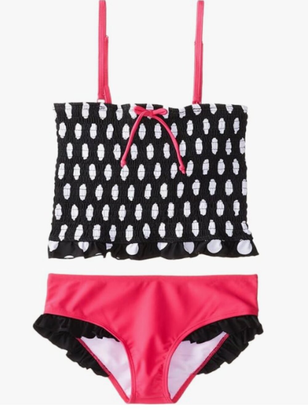 NEW WITH TAGS Girls' Limeapple Kye Splash Two-Piece Tankini Swimsuit, Sz. 14